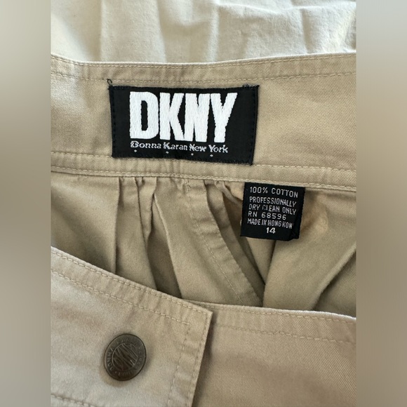 Vintage Y2K DKNY Maxi Length Button Snap Front Circle Skirt Size 14 Retro Summer - Picture 6 of 16